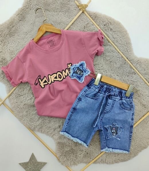 Kuromi kot şortlu takim