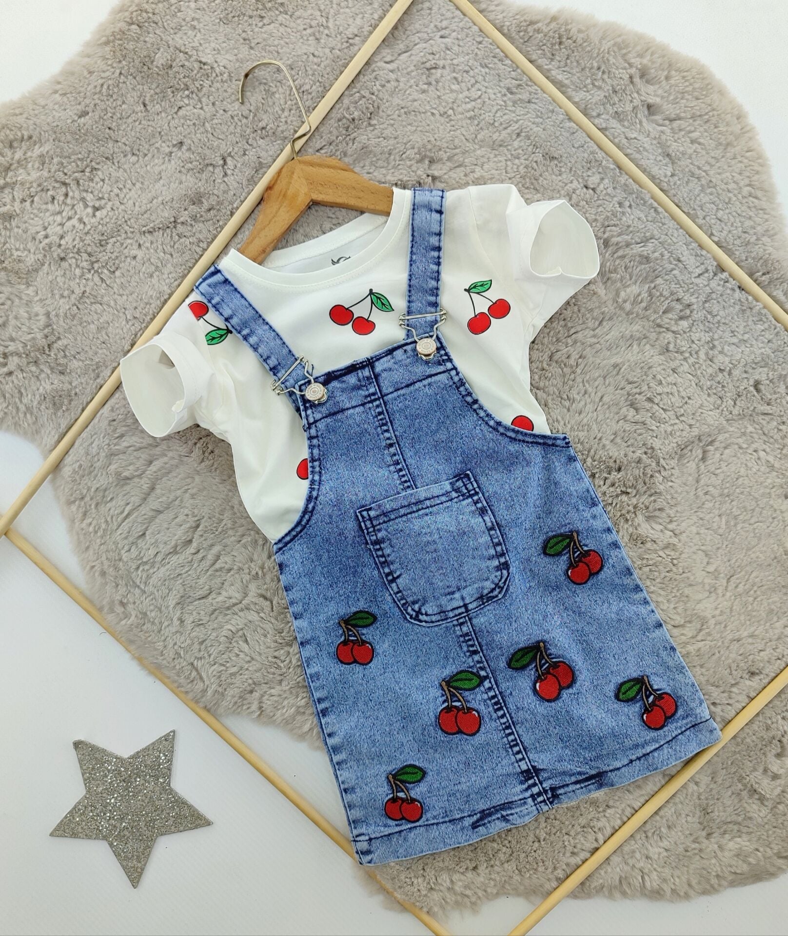 Kirazlı kot salopet