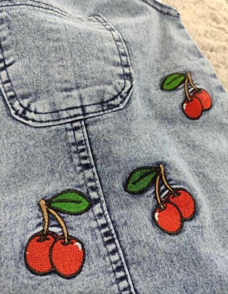 Kirazlı kot salopet