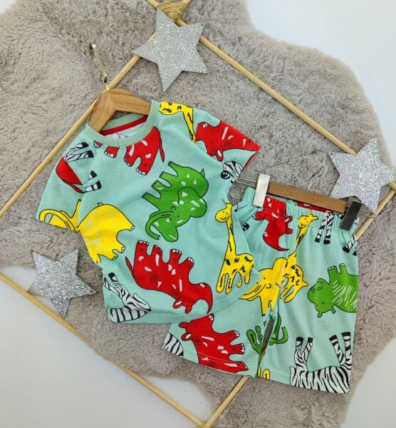 Zebra Desen Lacivert Erkek Pijama