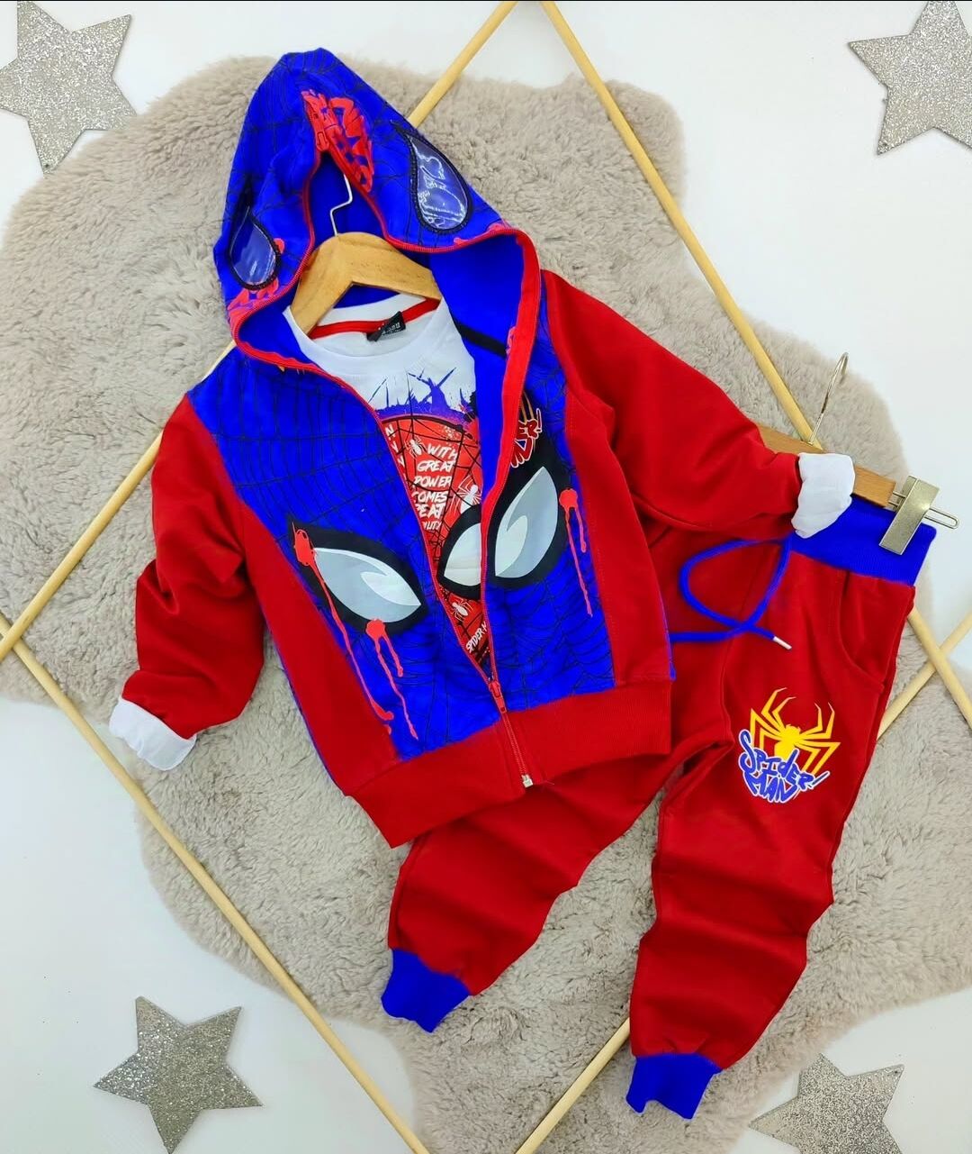 Spiderman Kapşonu Göz Modelli Takım