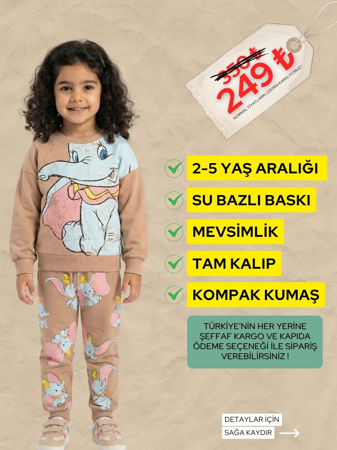 YIKAMA  FİL BASKILI TAKIM