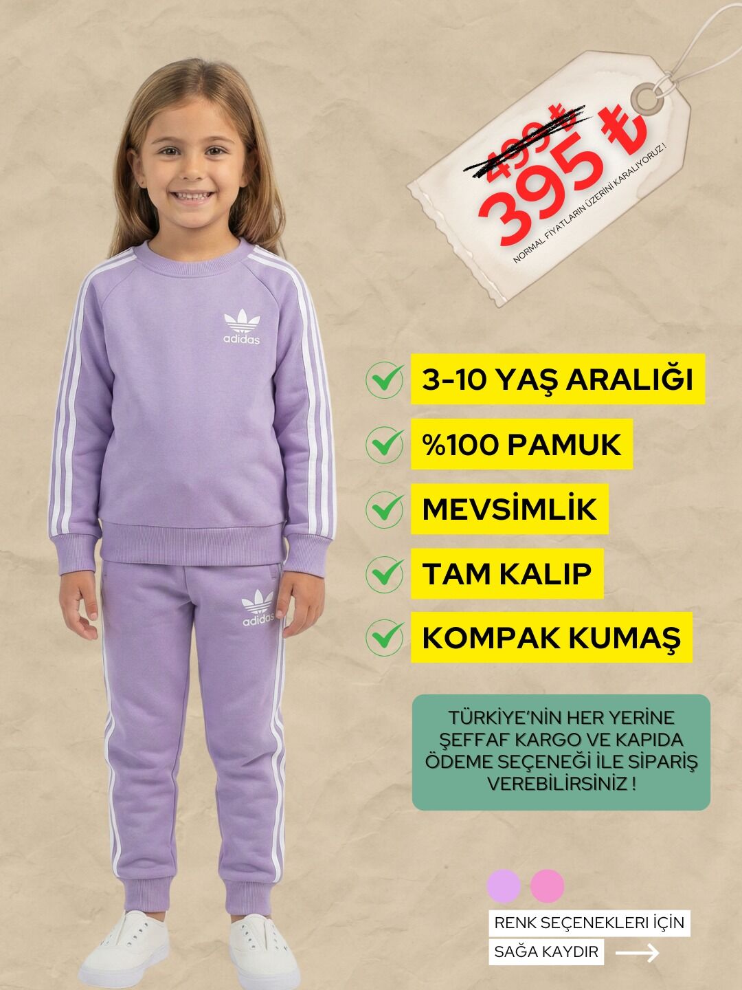 ADİDAS  3-10 YAŞ  TAKIM