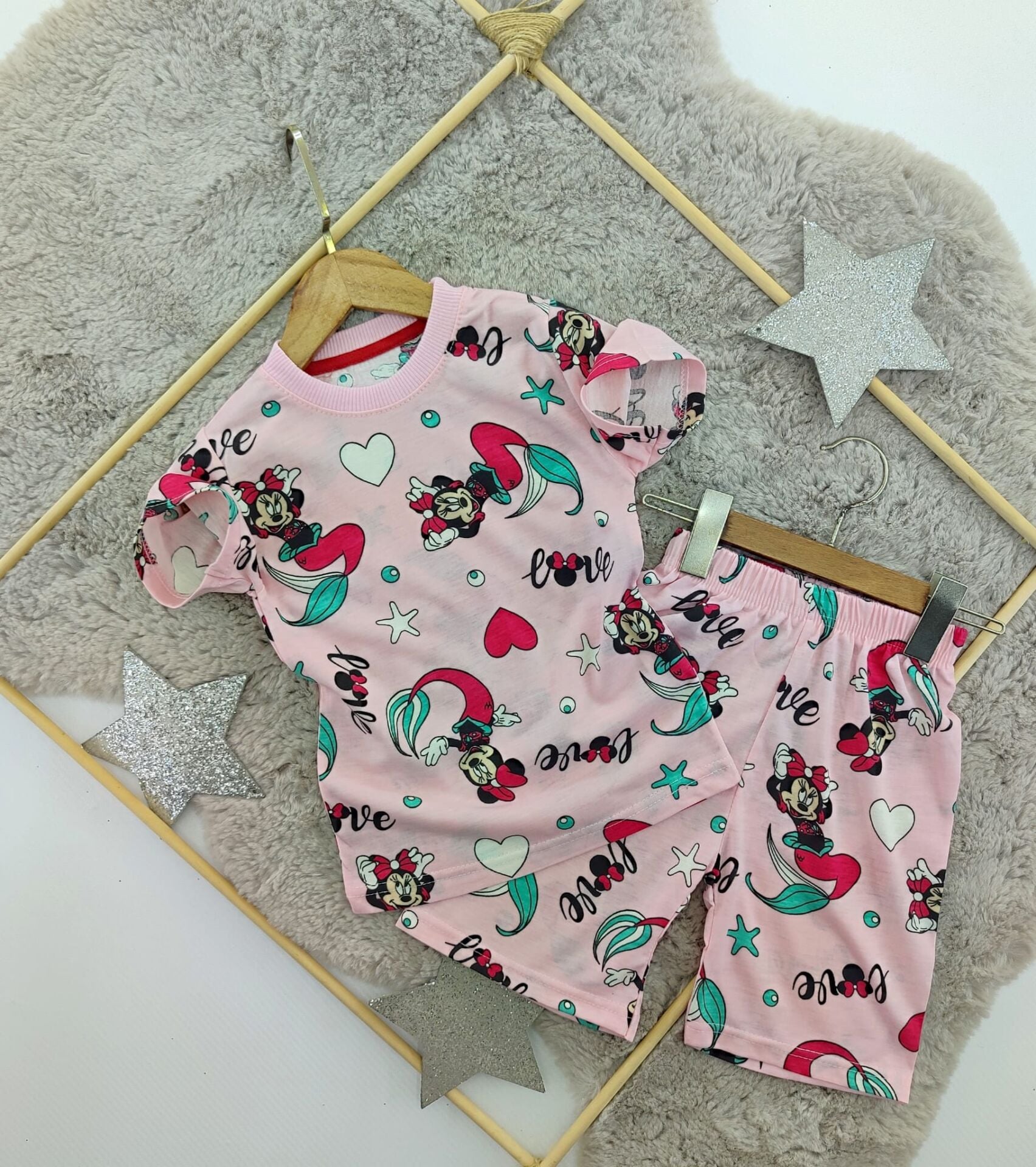 MİNNİ MOUSE BASKİLİ  KAREKTER TAKIM