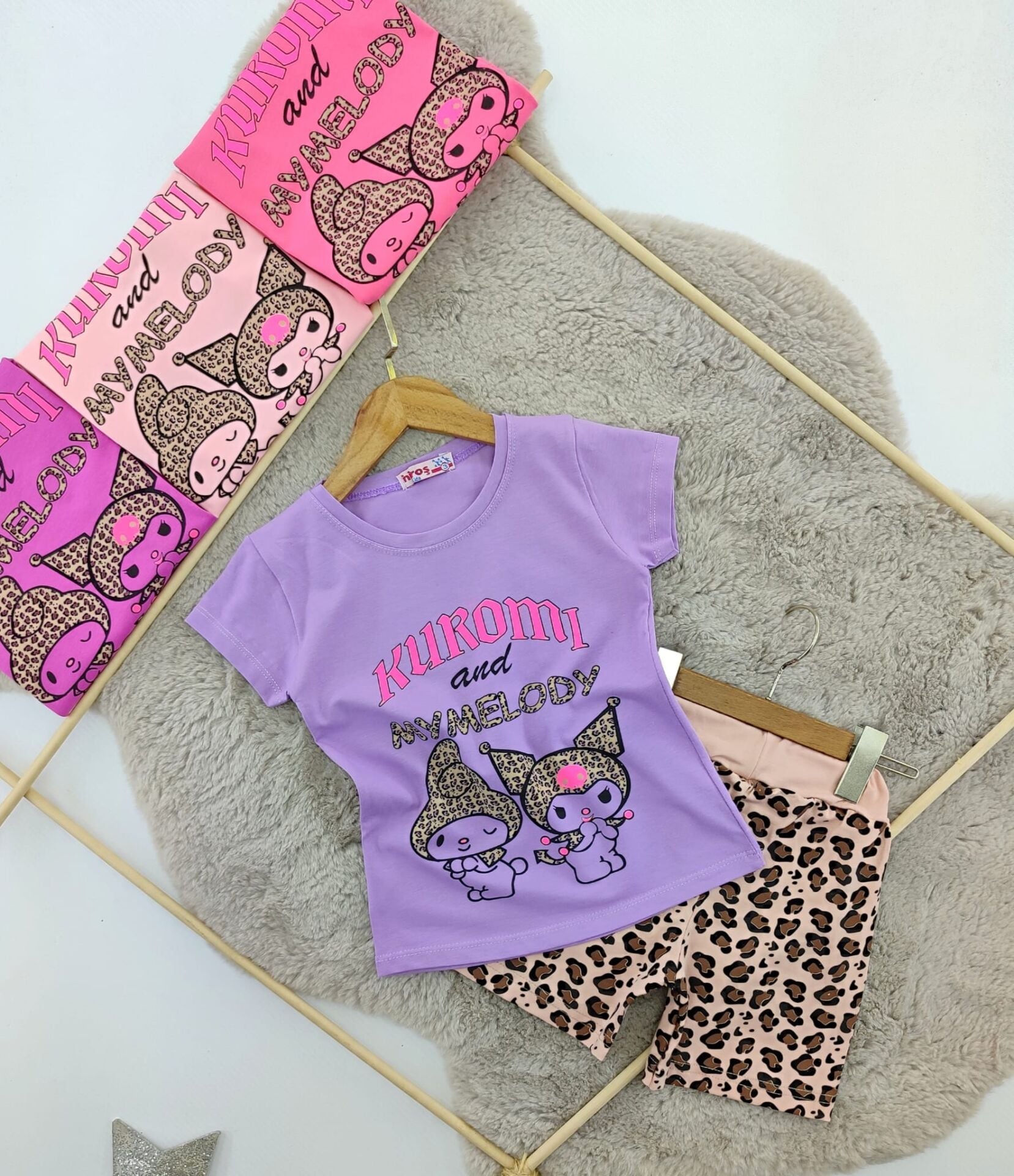 Kuromi altı leopar kompak takım