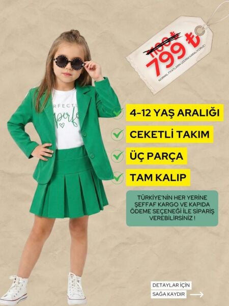 BLAZER CEKETLİ 3 LÜ TAKIM