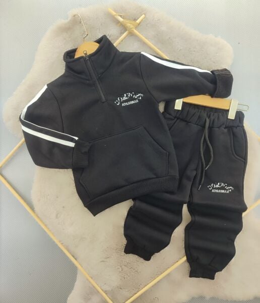 Fermuar detaylı 3 iplik takım