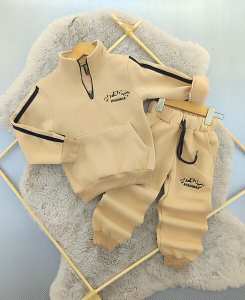 Fermuar detaylı 3 iplik takım