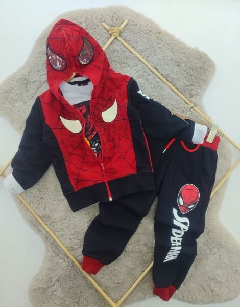 Spiderman Kapşonu Göz Detaylı Takım