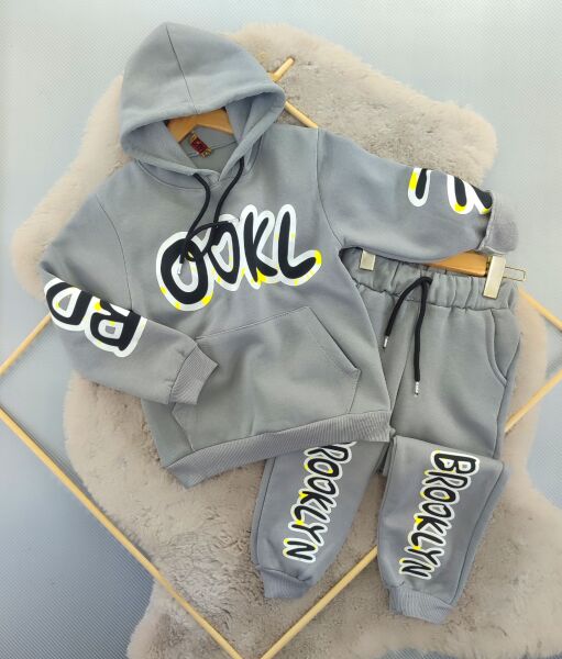 Brooklyn baskılı 3 iplik takım