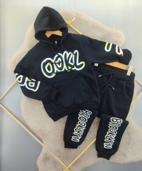 Brooklyn baskılı 3 iplik takım