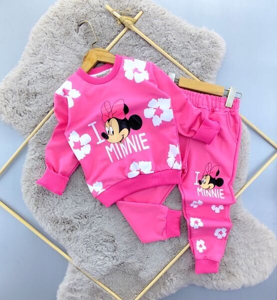 Minnie baskılı kız takım