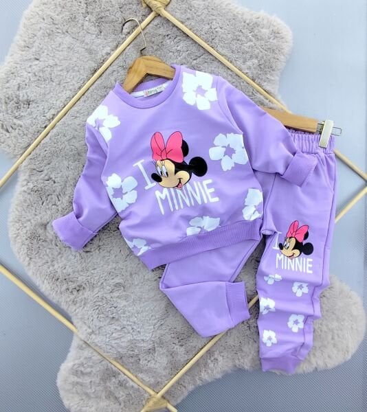 Minnie baskılı kız takım