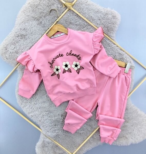 Çiçek nakışlı kız takım