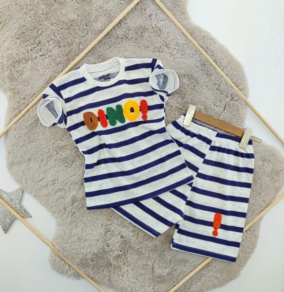 KSKN ÇİZGİLİ DİNO YAZLIK TAKIM