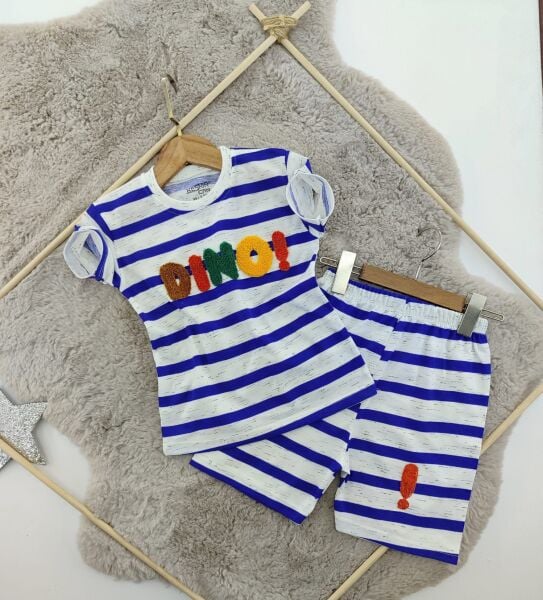 KSKN ÇİZGİLİ DİNO YAZLIK TAKIM