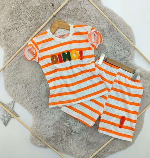 KSKN ÇİZGİLİ DİNO YAZLIK TAKIM