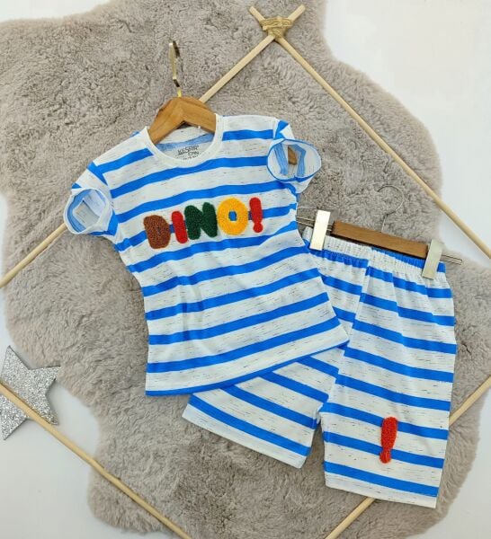 KSKN ÇİZGİLİ DİNO YAZLIK TAKIM