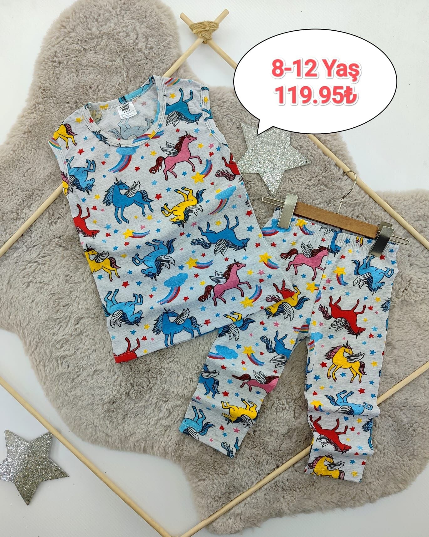 UNİCORN BASKİLİ ASKİLİ TAYTLİ TAKİM