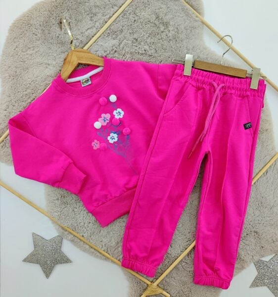 Çiçekli Ponponlu Takım