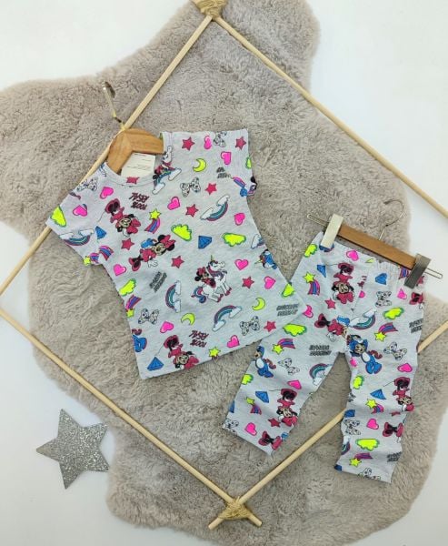 Minnie mouse taytlı takım (gri)