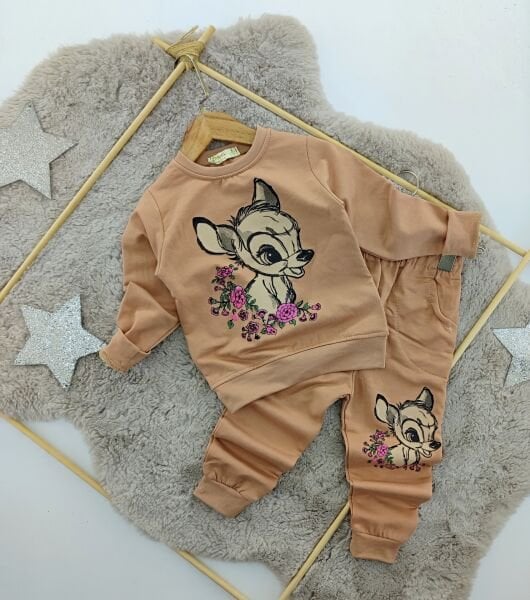 Bambi baskılı pamuklu takım