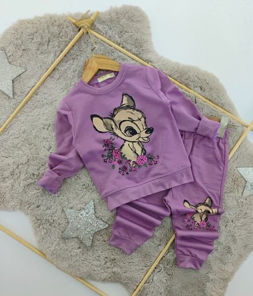 Bambi baskılı pamuklu takım
