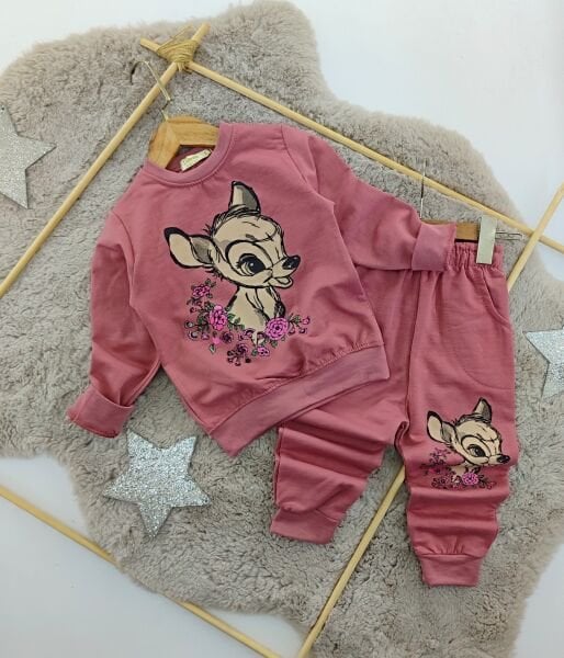Bambi baskılı pamuklu takım