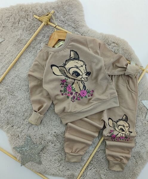 Bambi baskılı pamuklu takım