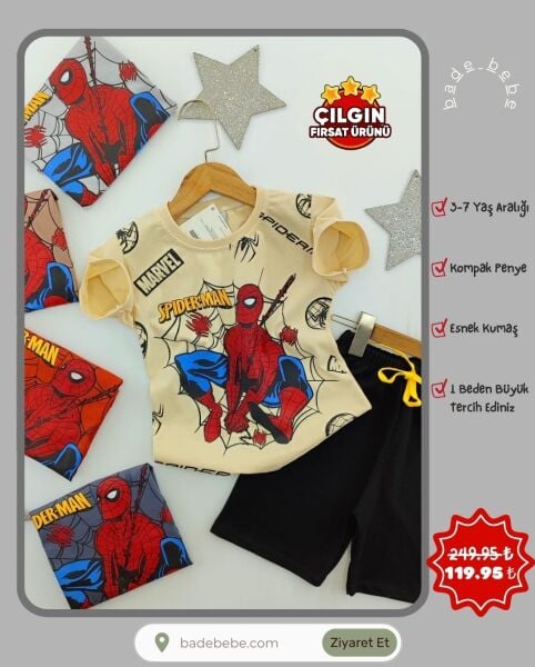 Disney Spiderman Baskılı Takım