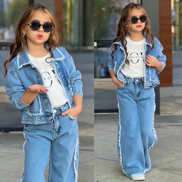 WOW PÜSKÜLLÜ KOT 3 LÜ KIZ TAKIM