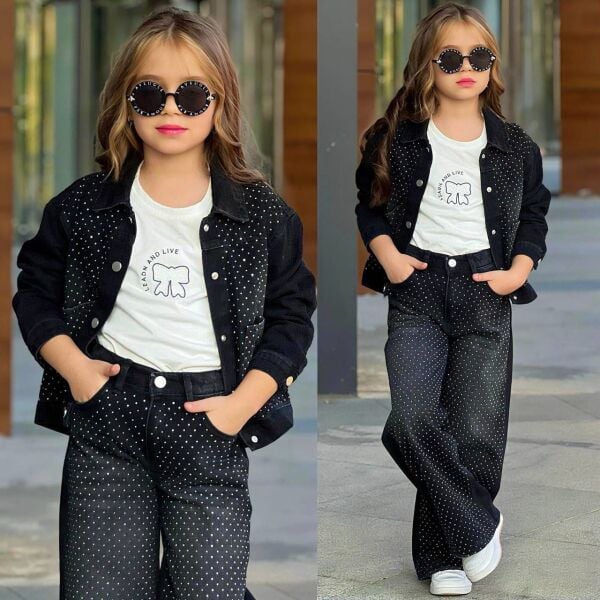 WOW TAŞLI KOT 3 LÜ KIZ TAKIM