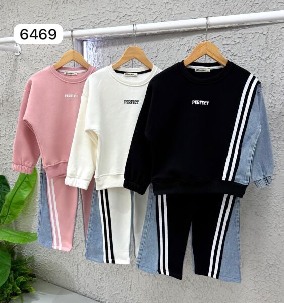 PERFECT KOT GARNİLİ ŞERİTLİ KIZ TAKIM