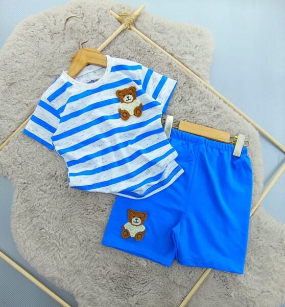 Kskn bear çizgili  nakışlı takım