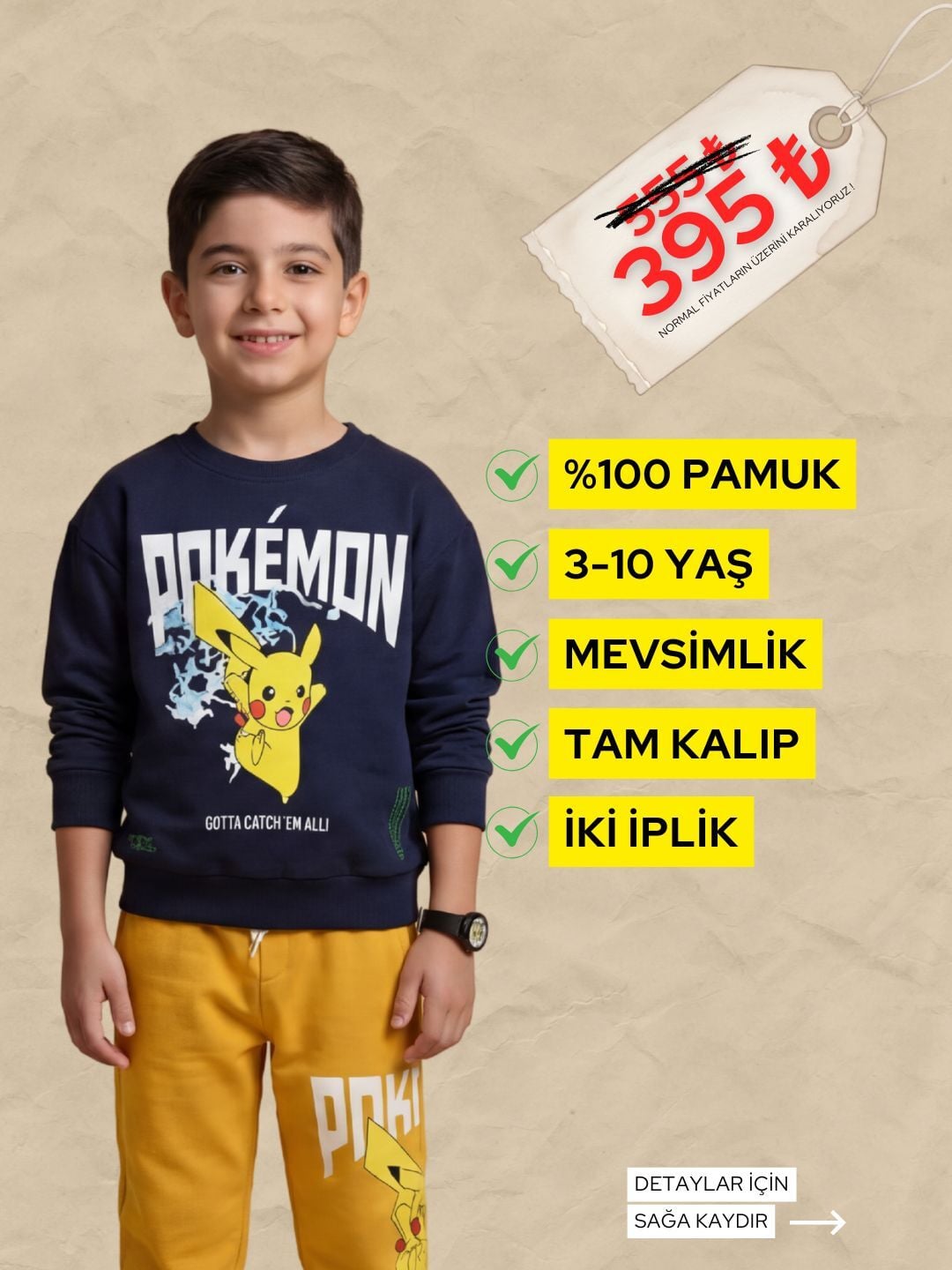 POKEMON 3-10 YAŞ  TAKIM