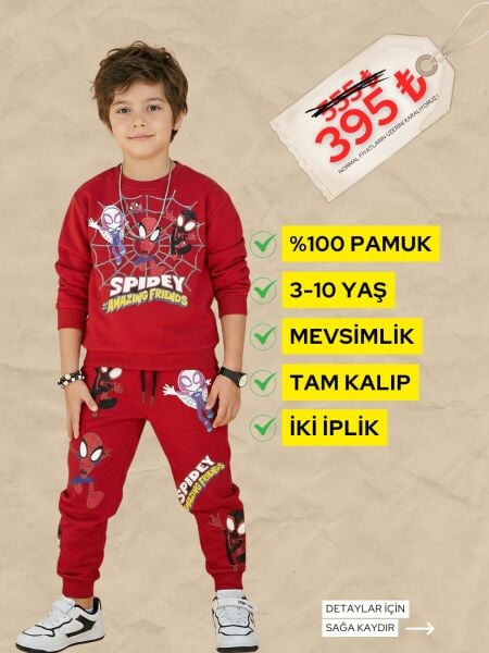 SPDERMAN  3-10 YAŞ  TAKIM