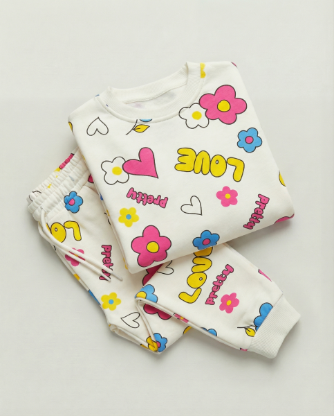 LOVE BASKILI 3-7 YAŞ PİJAMA TAKIMI