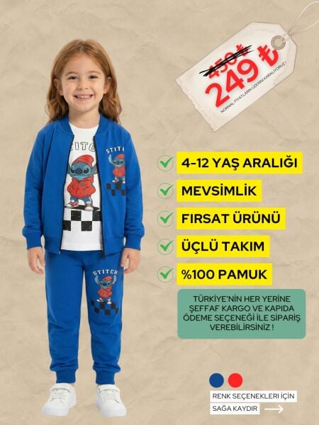 STITCH 3 LÜ TAKIM