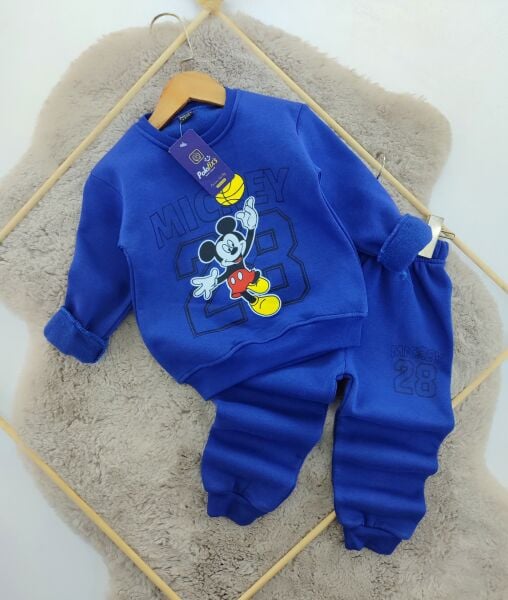 3 iplik Mickey baskılı takım